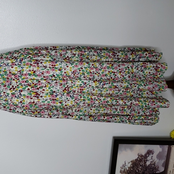 Boutique Boho Summer Floral Midi Dress Ruffle Calico Smocking Bohemian - Picture 7 of 14